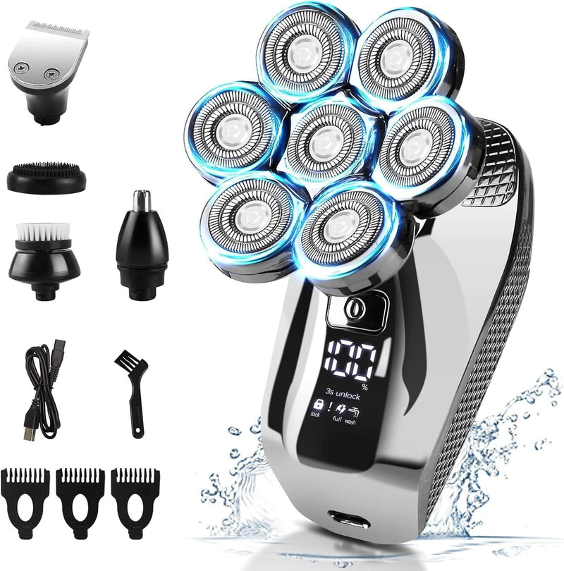 Tecnologia Afeitadora Eléctrica Hombre 7D 5 en 1 Inalámbrica Recargable USB de Tendeli- Ecuador en