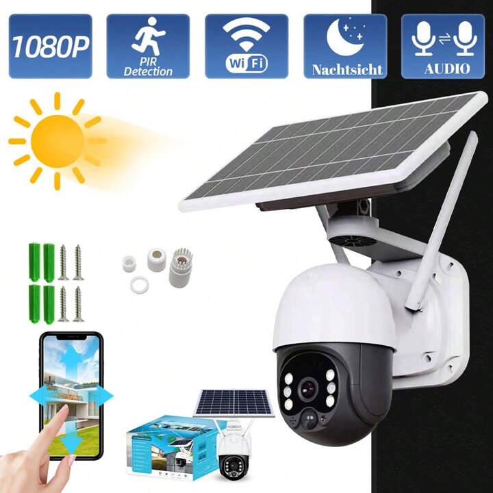 Tecnologia Cámara con Panel Solar – Cámara de Seguridad Solar Inalámbrica 1080p de Tendeli Ecuador en