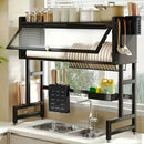 Hogar Platera con Vitrina | Organizador de Cocina de Acero Inoxidable de Tendeli- Ecuador en