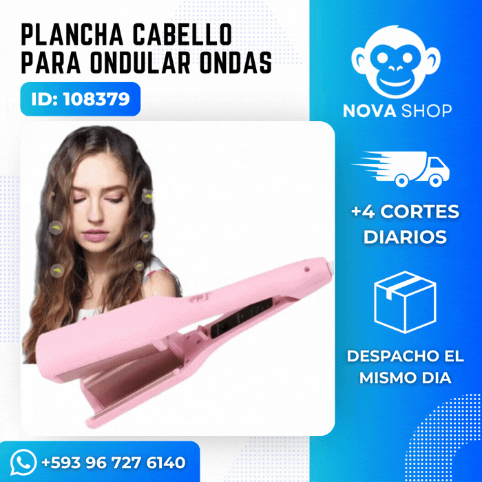 Moda Plancha Onduladora - Ondas de Playa o Rizos Hollywood en Minutos en Ecuador de Tendeli- Ecuador en
