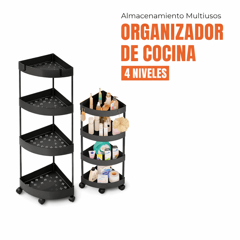 Hogar Organizador de Cocina 4 Niveles - Estante Multiusos Giratorio de Tendeli- Ecuador en