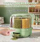 Hogar Dispensador de Granos Giratorio 6 Compartimentos Ecuador - Organizador Cocina Hermético de Tendeli- Ecuador en