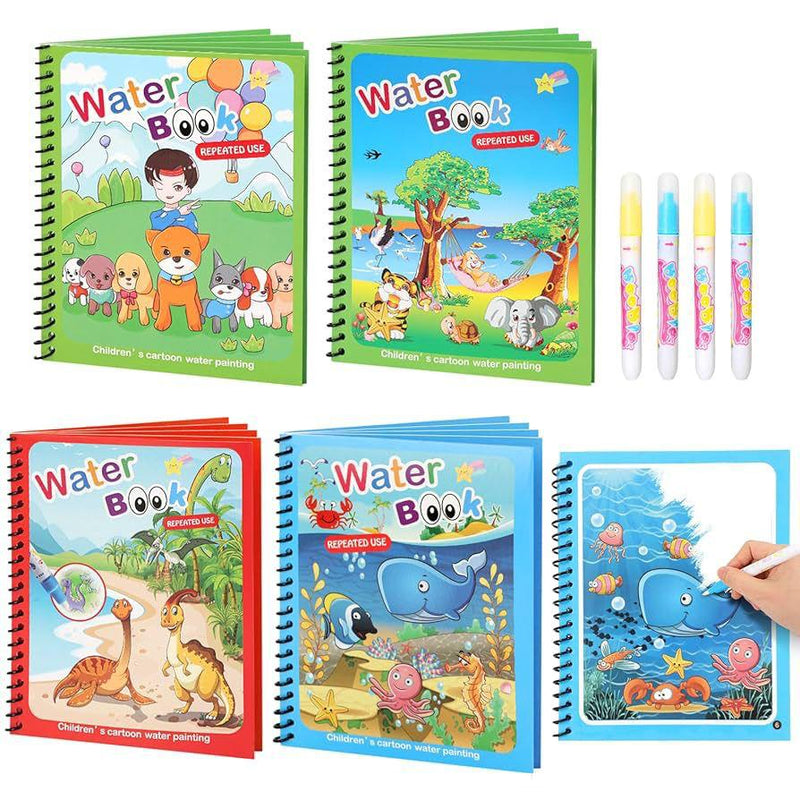 Hogar Libro magico de agua reutilizable (1 unidad) de Tendeli- Ecuador en